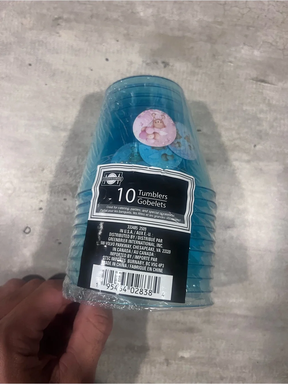 Greenbrier Bright Blue 10-Pack Plastic Tumblers - Disposable Party Cups